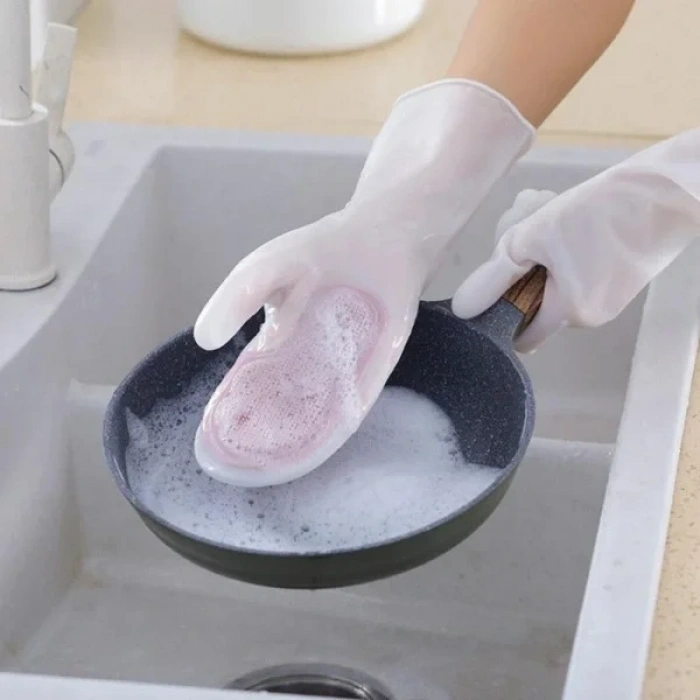 USLUCAN ALIŞVERİŞ Silikon Bulaşık Yıkama Eldiveni