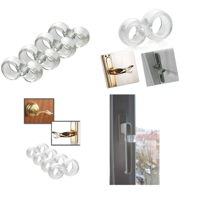 USLUCAN ALIŞVERİŞ Silikon Kapı & Pencere Vurma Önleyici Stoper Kapı Tamponu 4 Adet