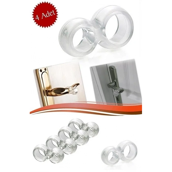 USLUCAN ALIŞVERİŞ Silikon Kapı & Pencere Vurma Önleyici Stoper Kapı Tamponu 4 Adet