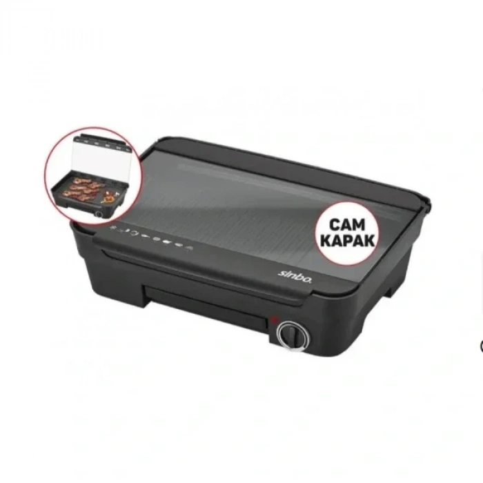 USLUCAN ALIŞVERİŞ Sinbo Elektrikli Izgara Cam Kapaklı