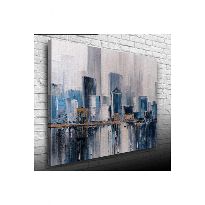 USLUCAN ALIŞVERİŞ Sisli Şehir Canvas Tablo (50x70)