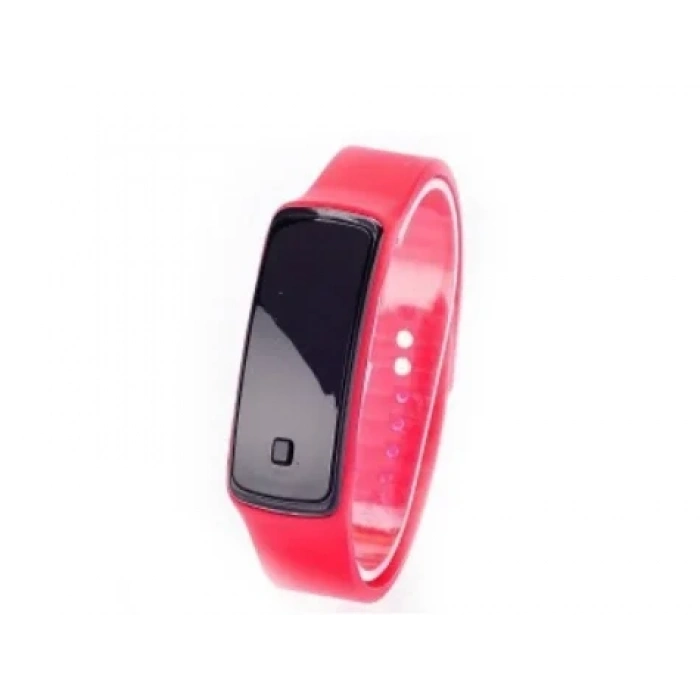 USLUCAN ALIŞVERİŞ Siyah Ekranlı Led Kol Saati (Kırmızı)