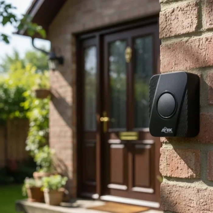 USLUCAN ALIŞVERİŞ Siyah Kablosuz Su Geçirmez Kapı Zili