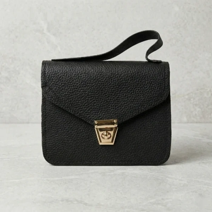 USLUCAN ALIŞVERİŞ Siyah Kutu El Çantası