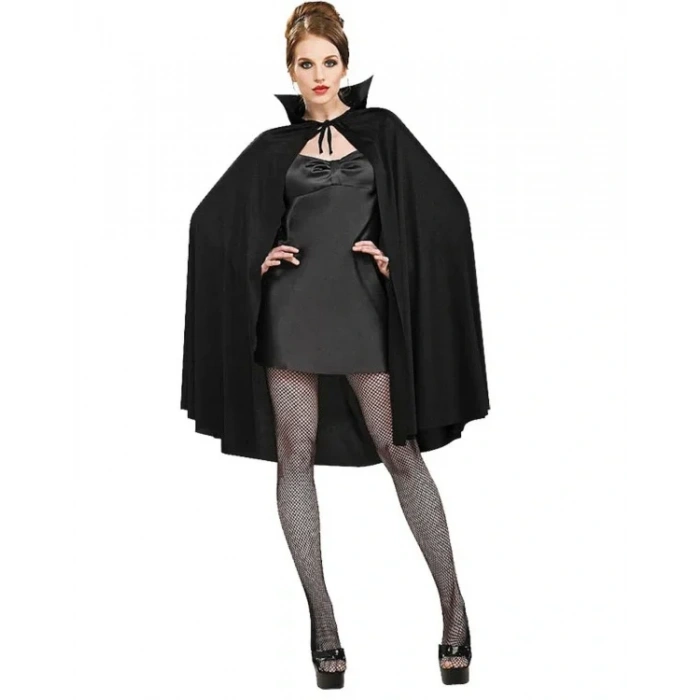 USLUCAN ALIŞVERİŞ Siyah Renk Yakalı Halloween Pelerini 90 cm