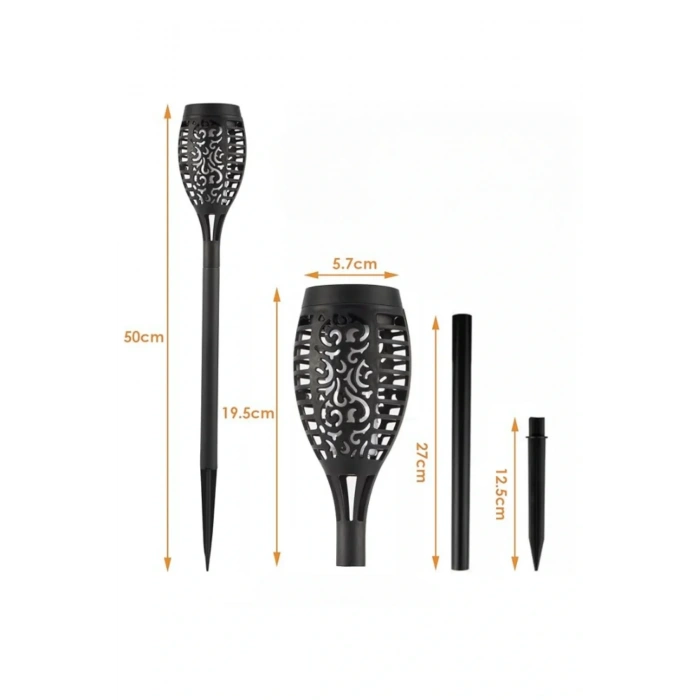 USLUCAN ALIŞVERİŞ Solar Alev Efektli Bahçe Lambası