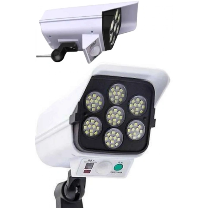 USLUCAN ALIŞVERİŞ Solar Lamba Kamera Görünümlü Duvar Lambası Dönebilen Bahçe Aydınlatması