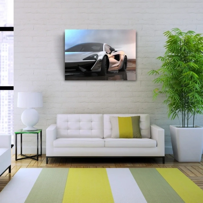 USLUCAN ALIŞVERİŞ Spor Gri Araba Kanvas Tablo 50 x 70