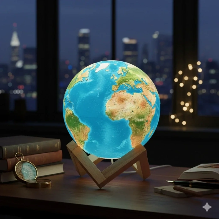 USLUCAN ALIŞVERİŞ Standlı Işıklı Dünya Küre
