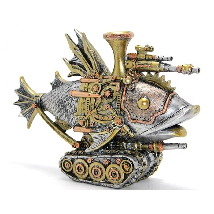 USLUCAN ALIŞVERİŞ Steampunk Polyester Tasarım Balık Figürü