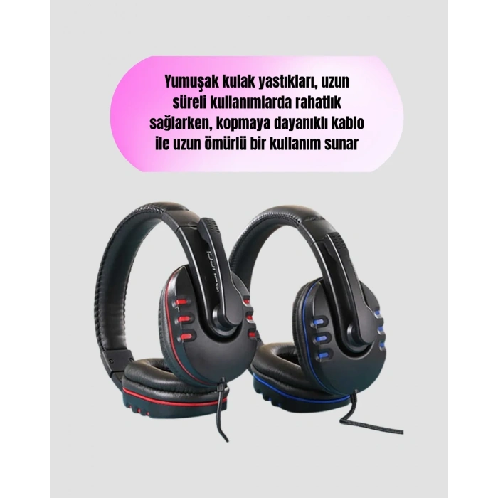 USLUCAN ALIŞVERİŞ Stereo  Kulaklık – Yüksek Ses Kalitesi, Ergonomik Yapı