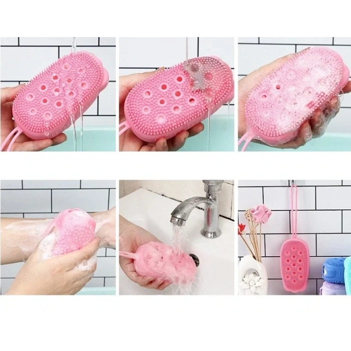 USLUCAN ALIŞVERİŞ Süngerli Silikon Banyo Kesesi