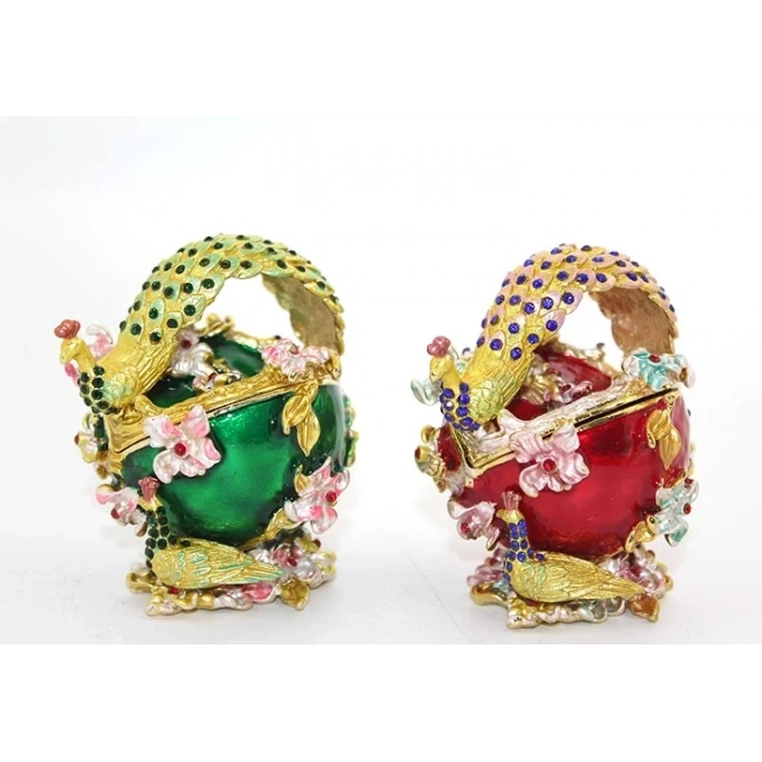 USLUCAN ALIŞVERİŞ Swarovski Taşlı Tavuskuşu Kutu