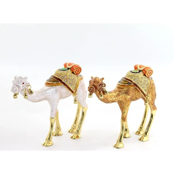 USLUCAN ALIŞVERİŞ Swarovski Taşlı Tekli Deve Figürü Model 3