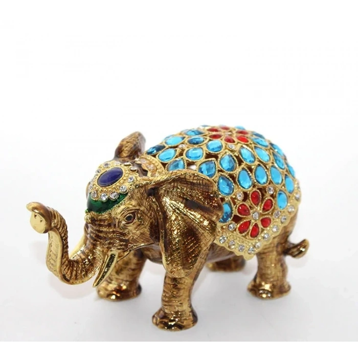 USLUCAN ALIŞVERİŞ Swarovski Taşlı Tekli Fil Figürü Model 4