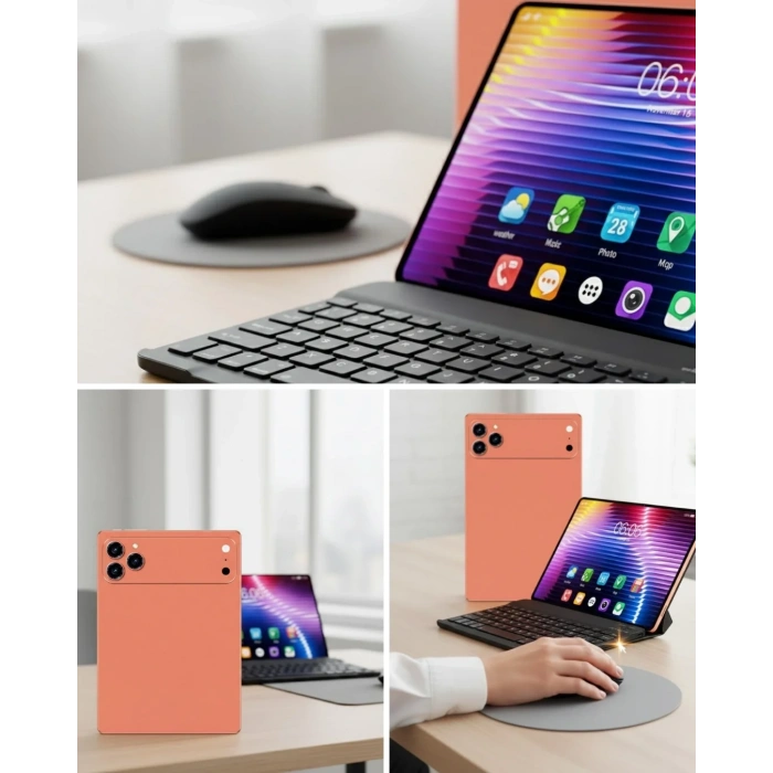 USLUCAN ALIŞVERİŞ Tablet Bilgisayar Klavye Kılıf Stylus ve Cam Hediyeli