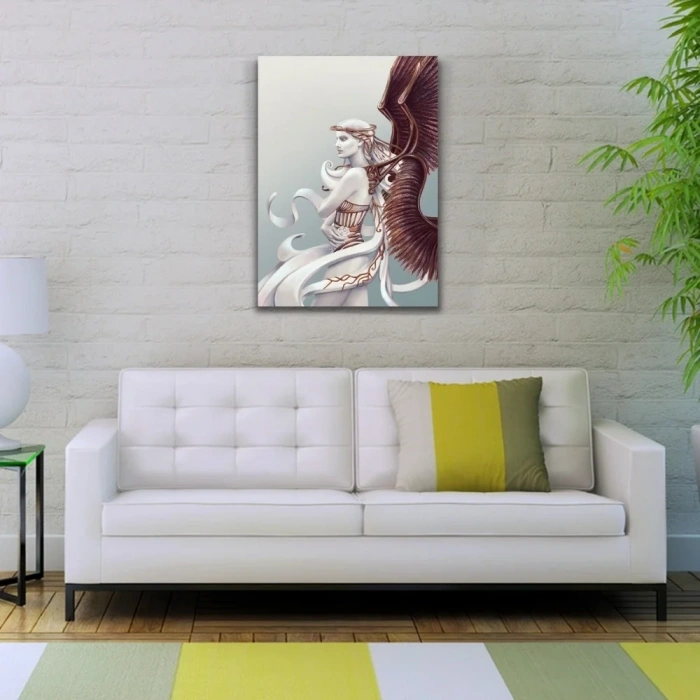 USLUCAN ALIŞVERİŞ Tanrıça Heykel Görseli Kanvas Tablo 50 x 70