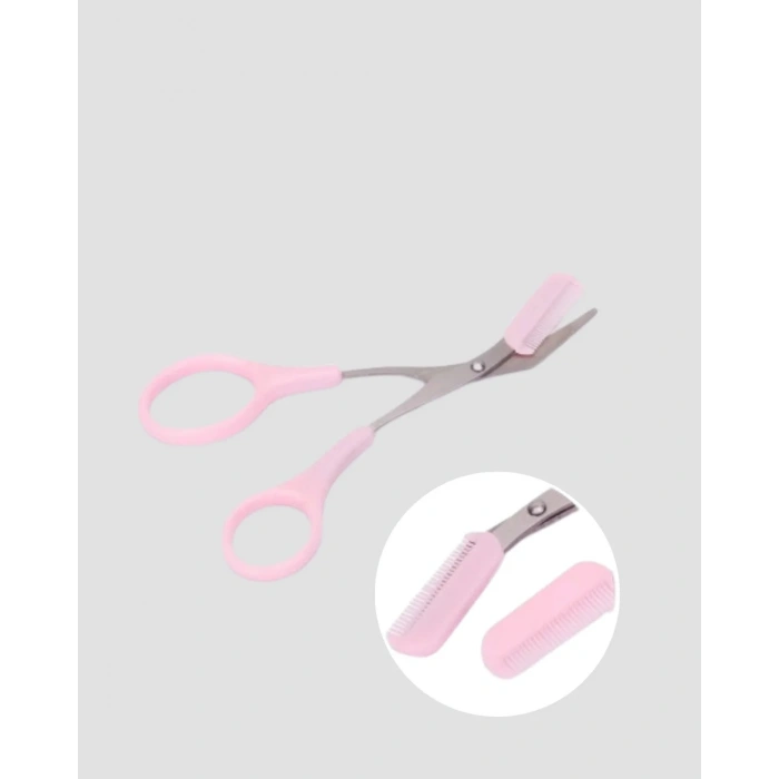 USLUCAN ALIŞVERİŞ Tarak ve Fırça Başlıklı Kaş Şekillendirme Makası