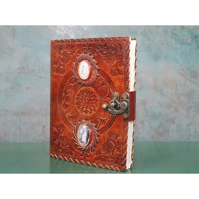 USLUCAN ALIŞVERİŞ Taşlı Deri Defter Model 2