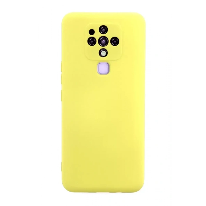 USLUCAN ALIŞVERİŞ Tecno Camon 16 Kılıf Nano içi Kadife Silikon - Sarı