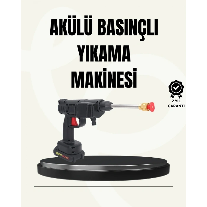 USLUCAN ALIŞVERİŞ TEK BATARYALI 48V Şarjlı Basınçlı Yıkama Makinesi