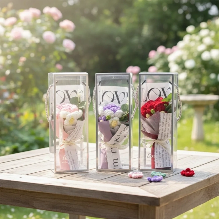 USLUCAN ALIŞVERİŞ Tekli El Örgüsü Gül Buketi