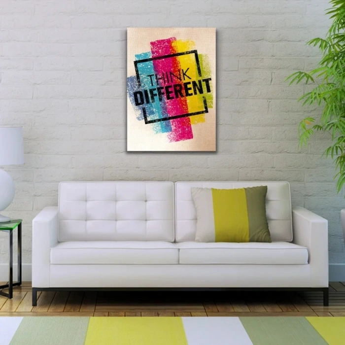 USLUCAN ALIŞVERİŞ Think Different Afiş Kanvas Tablo 50 x 70