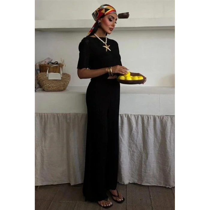 USLUCAN ALIŞVERİŞ Triko Bluz Pantolon İkili Takım 10084-025