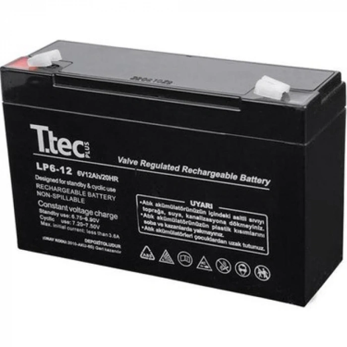 USLUCAN ALIŞVERİŞ TTEC 6V 12 AH Kuru Bakımsız Akü