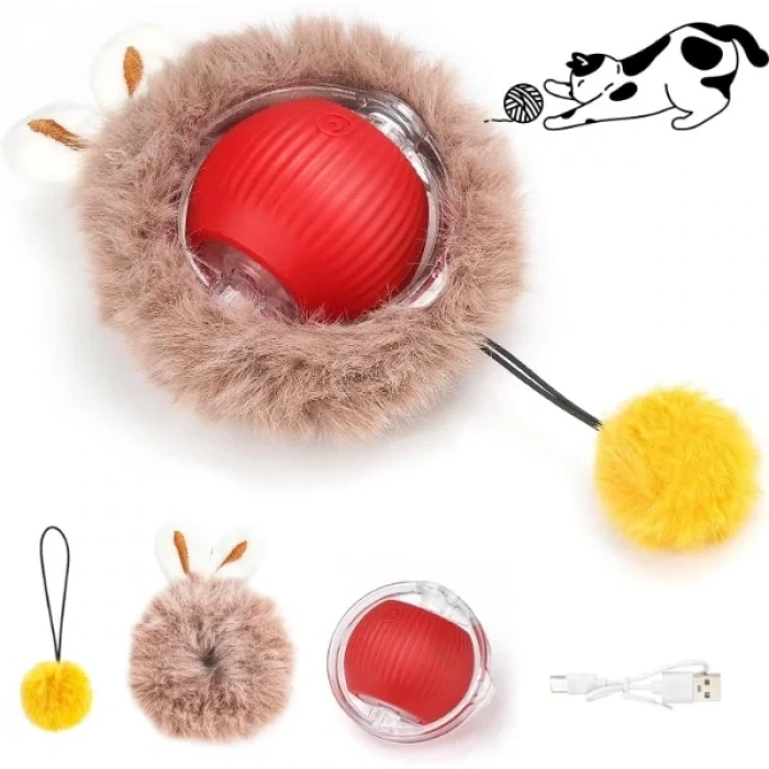 USLUCAN ALIŞVERİŞ Tüylü Şarjlı Kedi Oyuncağı
