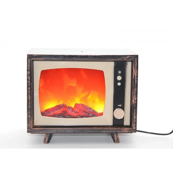 USLUCAN ALIŞVERİŞ TV Tasarımlı Ledli Şömine Lamba