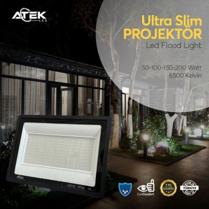 USLUCAN ALIŞVERİŞ Ultra Slim Projektör Dış Mekan LED Işık