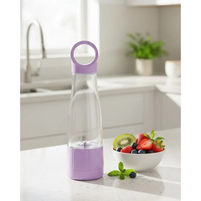 USLUCAN ALIŞVERİŞ USB Şarjlı Taşınabilir Smoothie Blender 400 ml