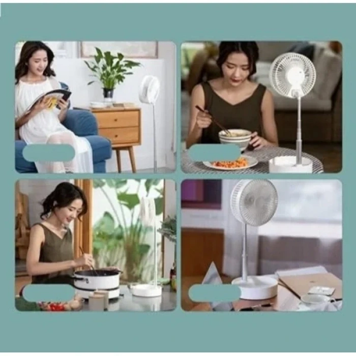 USLUCAN ALIŞVERİŞ Uzaktan Kumandalı USB Mini Masaüstü Fan