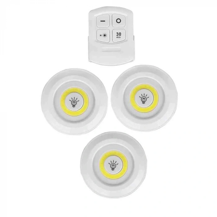 USLUCAN ALIŞVERİŞ UZAKTAN KUMANDALI YAPIŞKANLI LED SPOT LAMBA WT-364