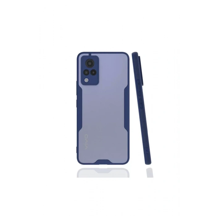 USLUCAN ALIŞVERİŞ Vivo V21 Kılıf Platin Silikon - Lacivert
