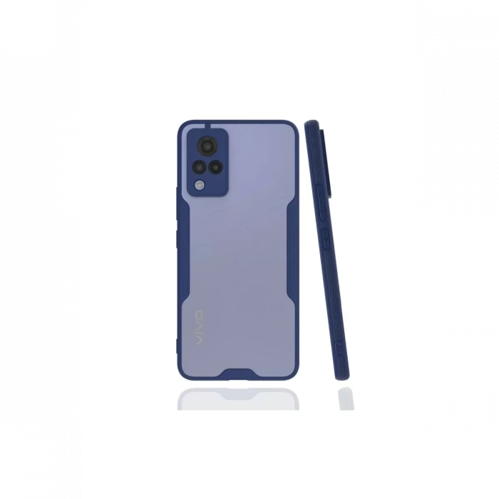 USLUCAN ALIŞVERİŞ Vivo V21 Kılıf Platin Silikon - Lacivert
