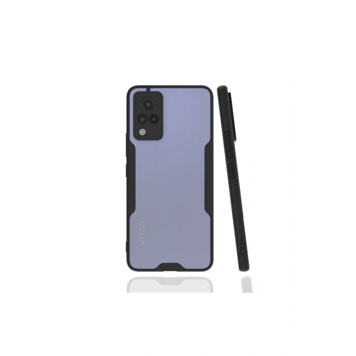 USLUCAN ALIŞVERİŞ Vivo V21 Kılıf Platin Silikon - Siyah