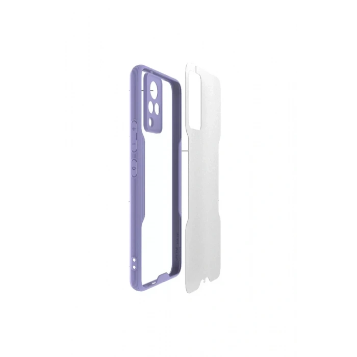 USLUCAN ALIŞVERİŞ Vivo V21 Kılıf Platin Silikon - Siyah