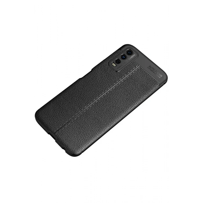 USLUCAN ALIŞVERİŞ Vivo Y11S Kılıf Auto Focus Kapak - Siyah