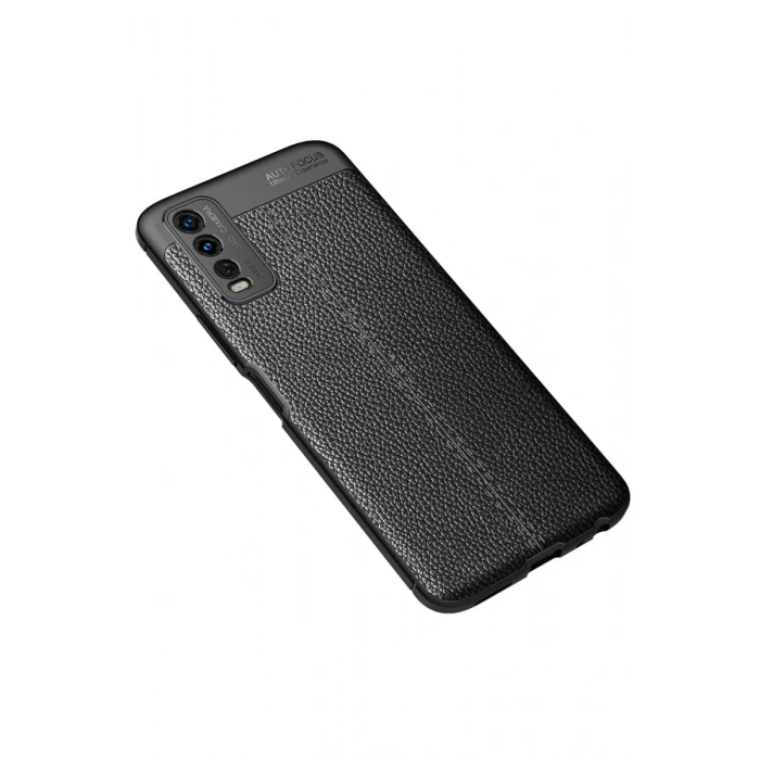 USLUCAN ALIŞVERİŞ Vivo Y11S Kılıf Auto Focus Kapak - Siyah