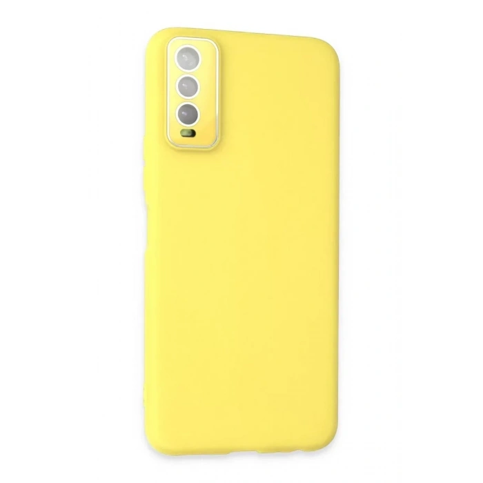USLUCAN ALIŞVERİŞ Vivo Y11S Kılıf Lansman Glass Kapak - Sarı