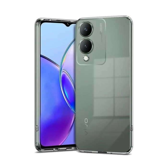 USLUCAN ALIŞVERİŞ Vivo Y17S Kılıf Lüx Şeffaf Silikon