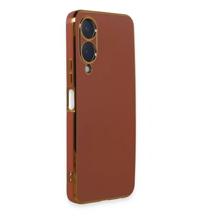 USLUCAN ALIŞVERİŞ Vivo Y17S Kılıf Volet Silikon - Kırmızı