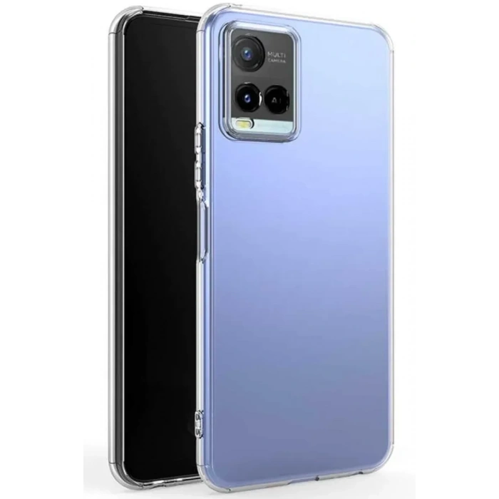 USLUCAN ALIŞVERİŞ Vivo Y21S Kılıf Lüx Şeffaf Silikon