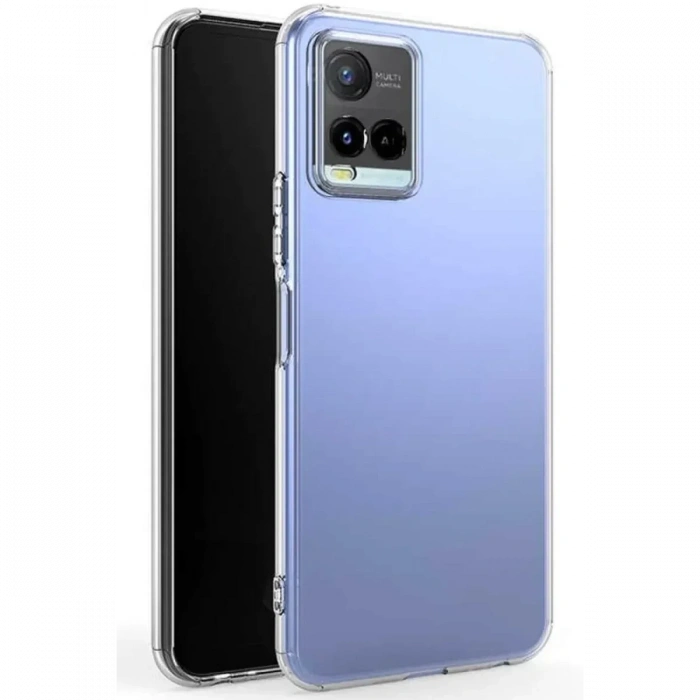USLUCAN ALIŞVERİŞ Vivo Y21S Kılıf Lüx Şeffaf Silikon