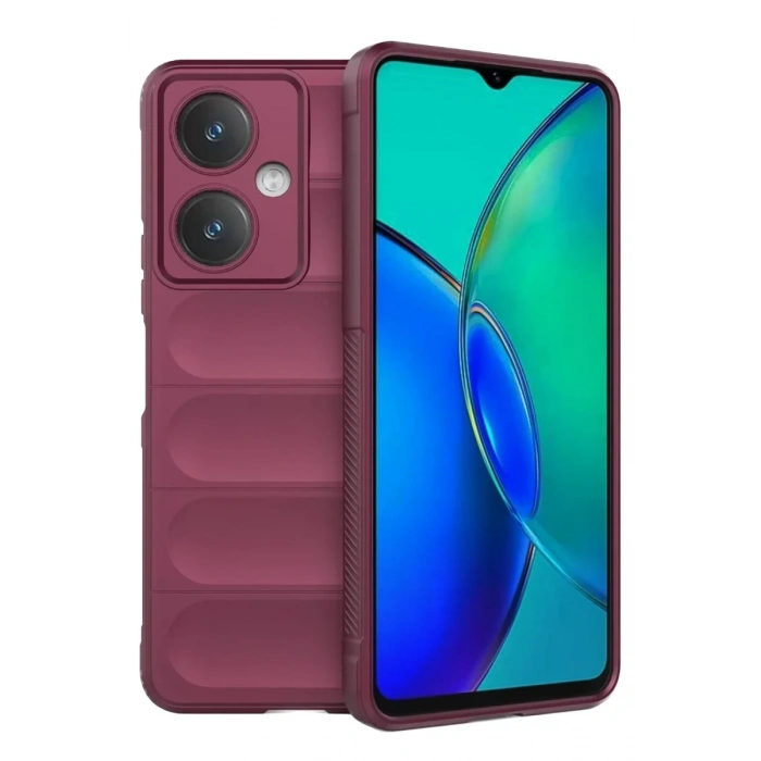 USLUCAN ALIŞVERİŞ Vivo Y27 Kılıf Optimum Silikon - Bordo