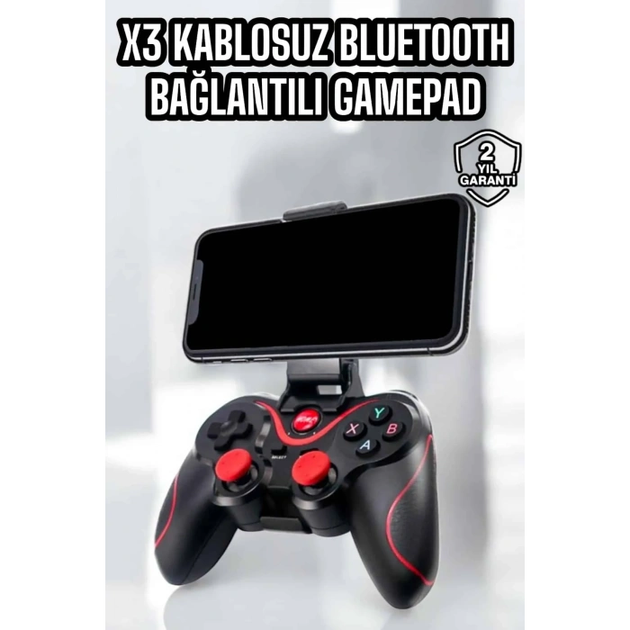 USLUCAN ALIŞVERİŞ X3 Gamepad Oyun Kolu Bluetooth Bağlantılı Gamestick Android Uyumlu