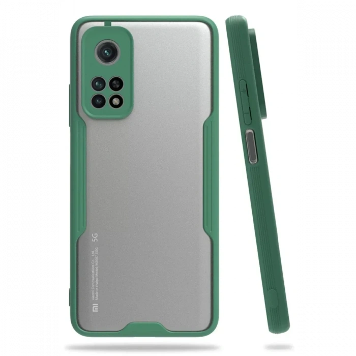 USLUCAN ALIŞVERİŞ Xiaomi Mi 10T Pro Kılıf Platin Silikon - Yeşil