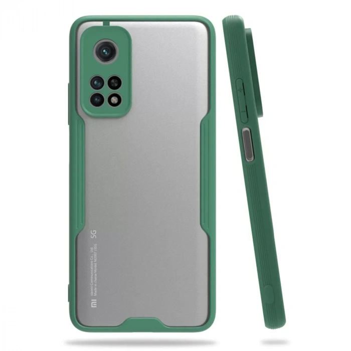 USLUCAN ALIŞVERİŞ Xiaomi Mi 10T Pro Kılıf Platin Silikon - Yeşil